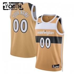 Camiseta Niños NBA Washington Wizards Personalizadas 2025-26 Nike City Edition Gold Swingman